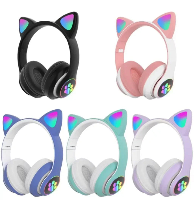 Cat Ear Bluetooth 5.0 Headphone with LED Light