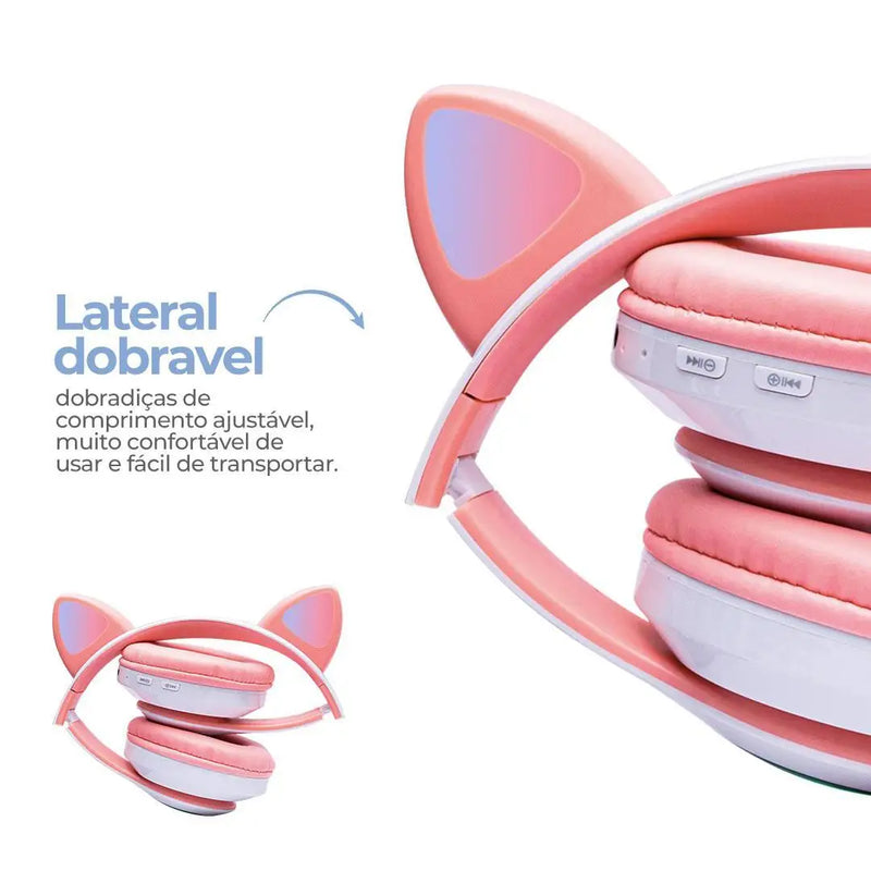 Cat Ear Bluetooth 5.0 Headphone with LED Light