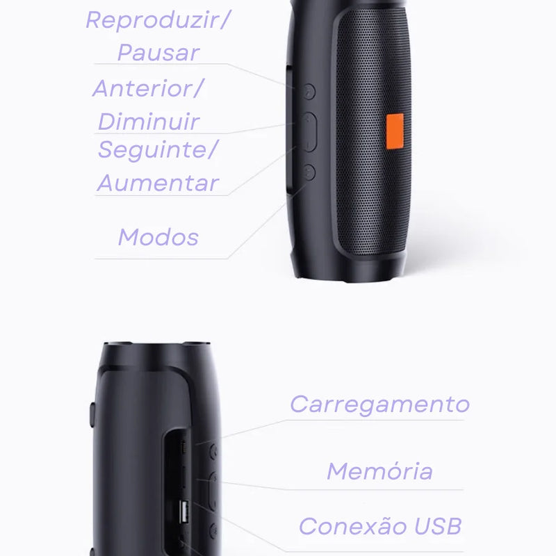 Charge Mini 3 + Portable Speaker with Bluetooth Radio Hi-Fi Wireless