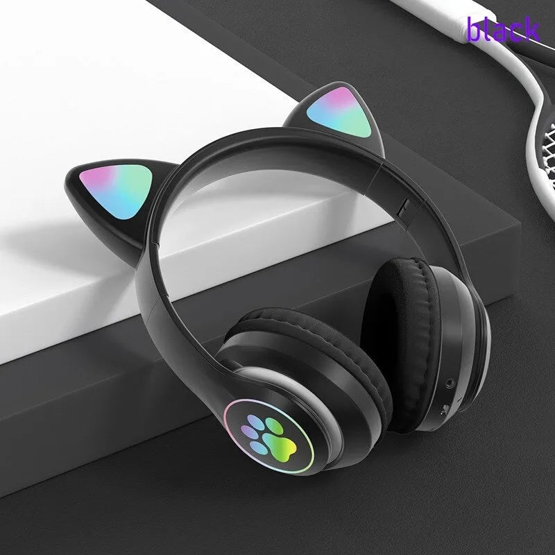 Cat Ear Bluetooth 5.0 Headphone with LED Light