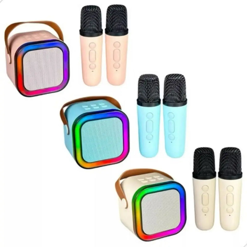 Portable Wireless Bluetooth Karaoke Speaker with 2 Microphones