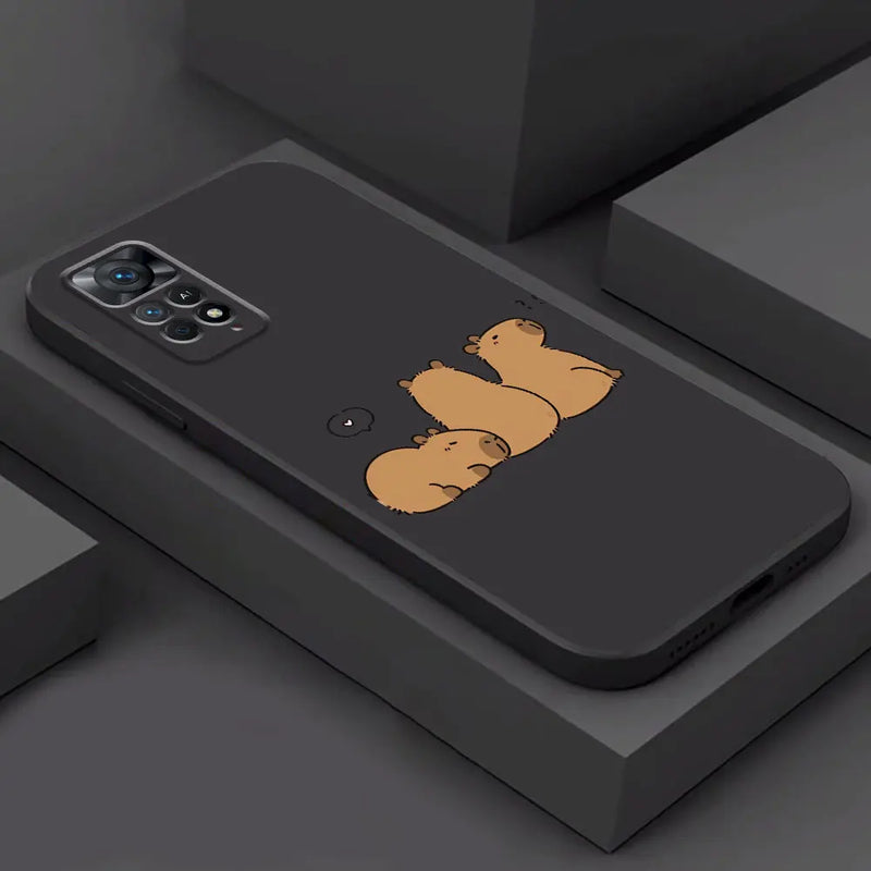Soft black cell phone case from Capa em Capivara