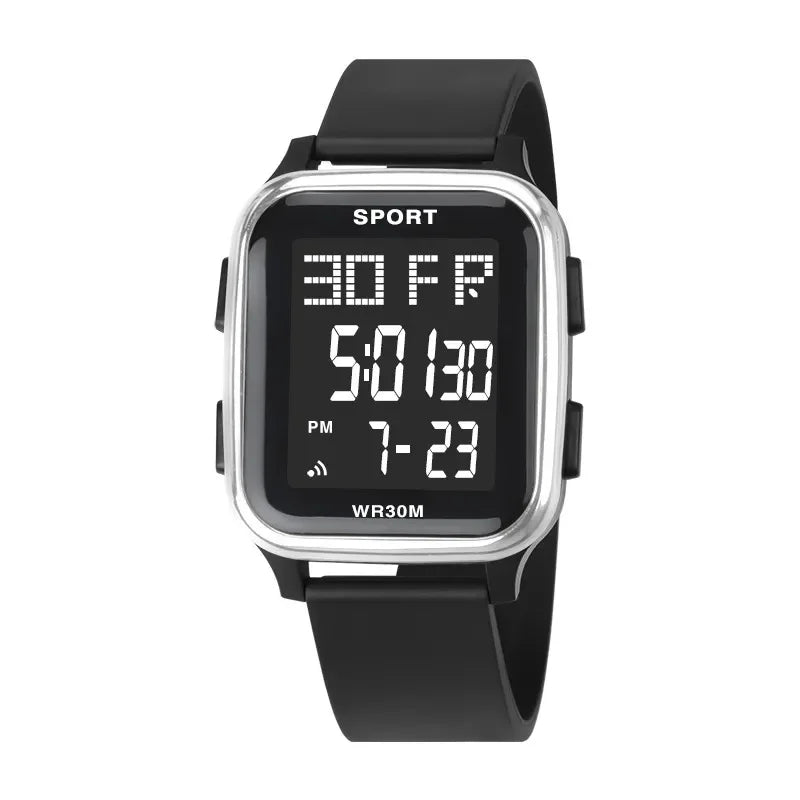 YIKAZE Retro Military Digital Watch Multifunctional Electronic Waterproof