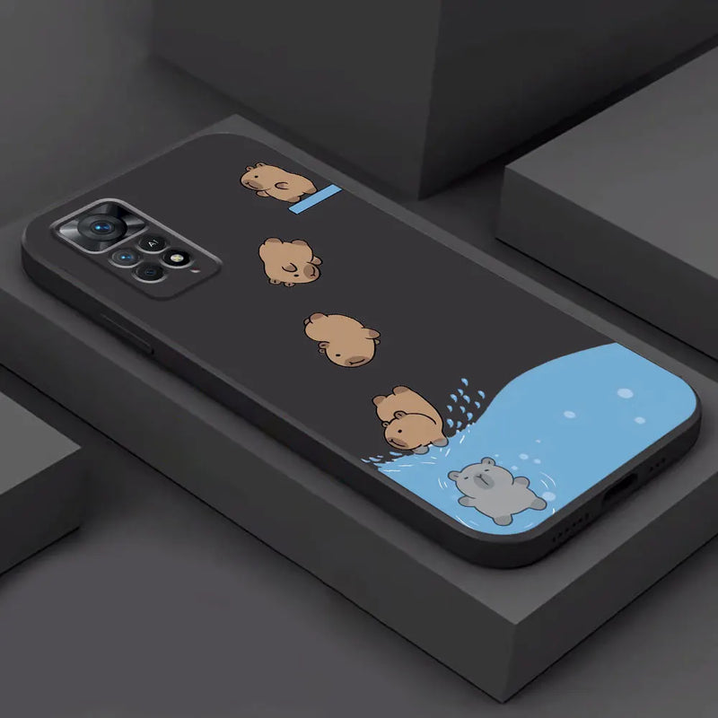 Soft black cell phone case from Capa em Capivara