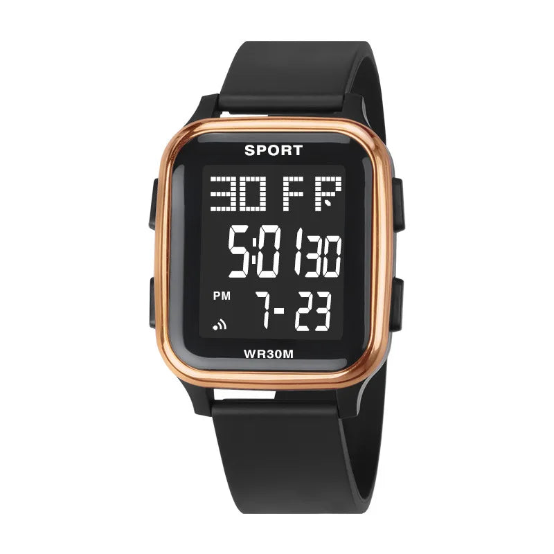 YIKAZE Retro Military Digital Watch Multifunctional Electronic Waterproof
