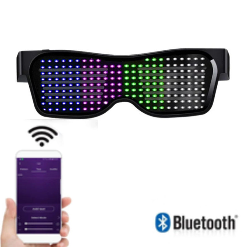 programmable LED party glasses with app control DIY text