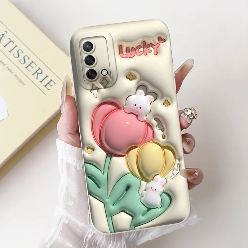 Soft TPU Phone Case with Pattern for Oppo A74 4G, Oppo Reno6 Lite, OppoA74, OppoA95