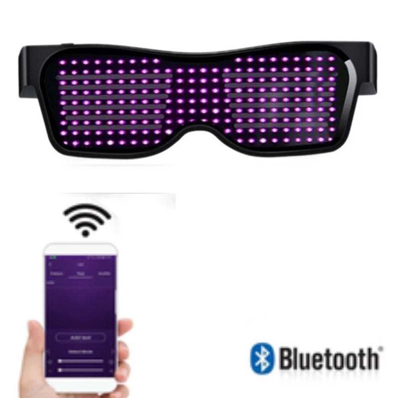 programmable LED party glasses with app control DIY text