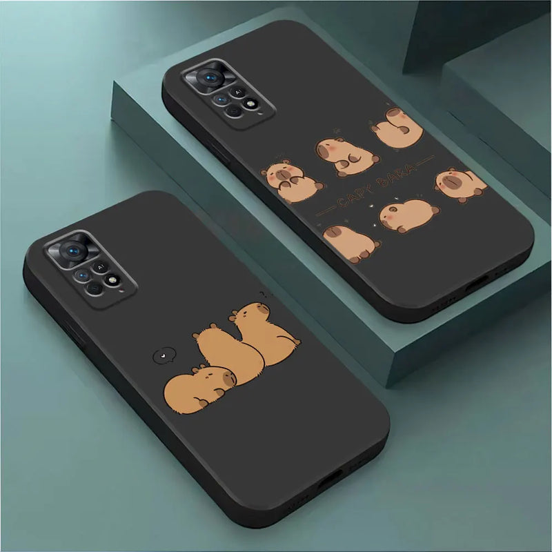 Soft black cell phone case from Capa em Capivara