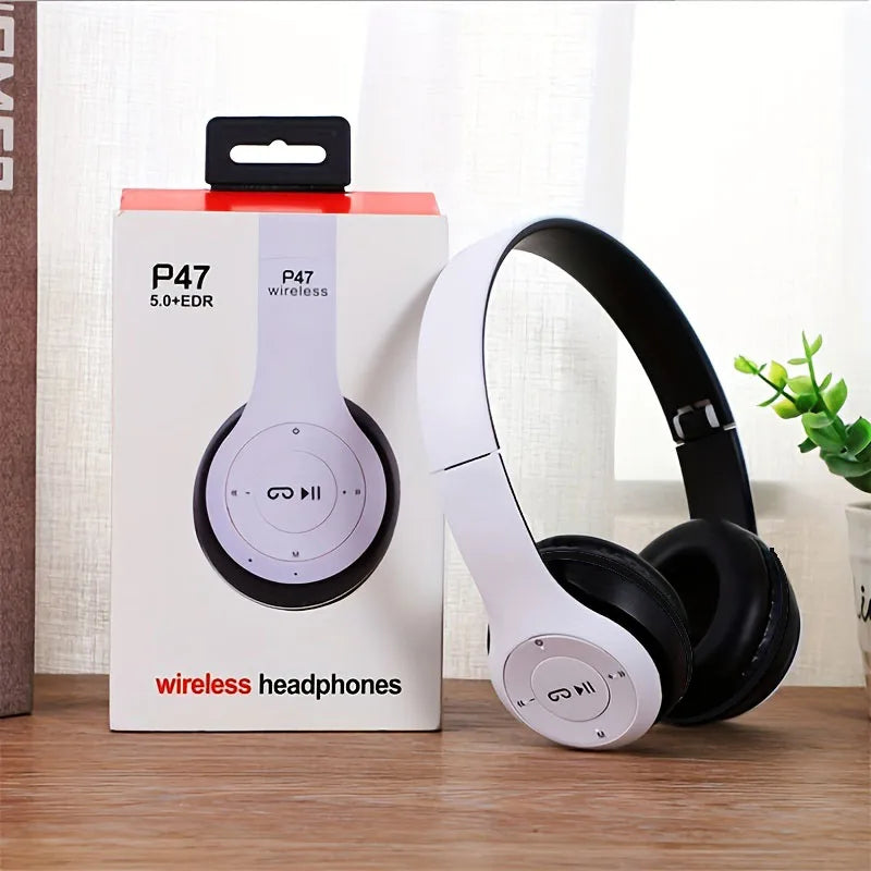 P47 Foldable Bluetooth 5.0 Stereo Wireless Headphones