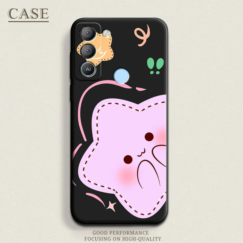 Soft silicone case with butterfly, stars and floral