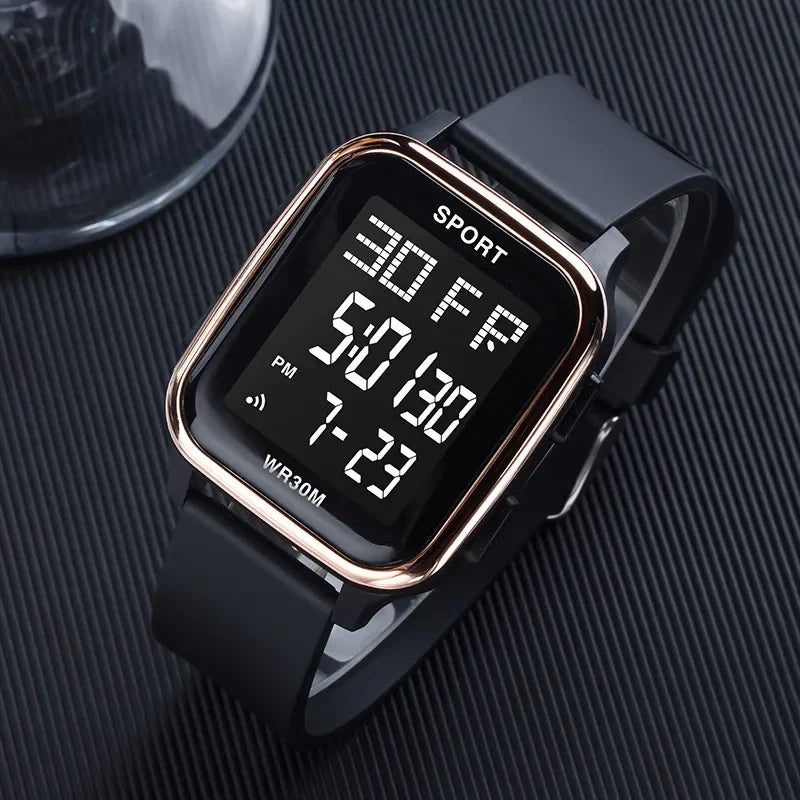 YIKAZE Retro Military Digital Watch Multifunctional Electronic Waterproof