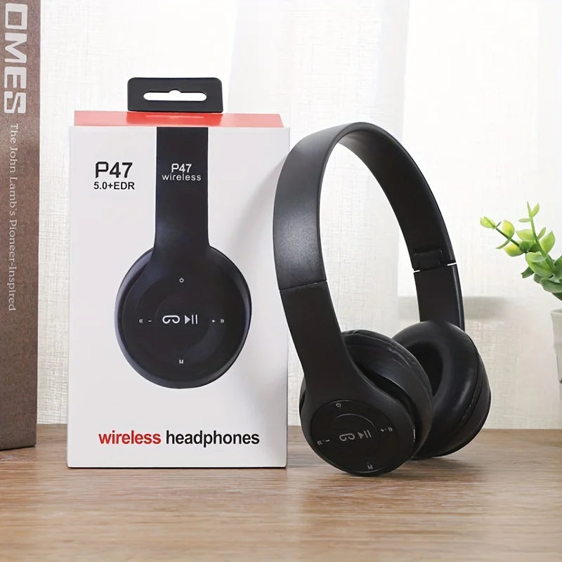 P47 Foldable Bluetooth 5.0 Stereo Wireless Headphones