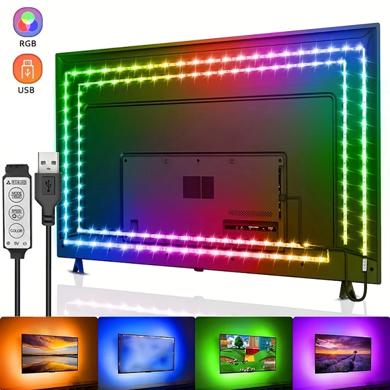 LED strip for TV with 3 keys and USB 5V control
