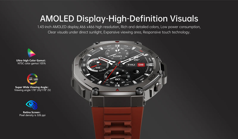 T-Rex 3 Ultra GPS Smartwatch, Waterproof