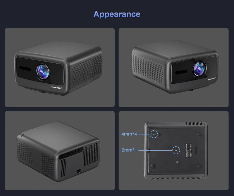 Touyinger Q12W pro 2800ANSI Full HD 4K Dual Screen Projector
