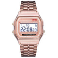 F91W watch with steel bracelet