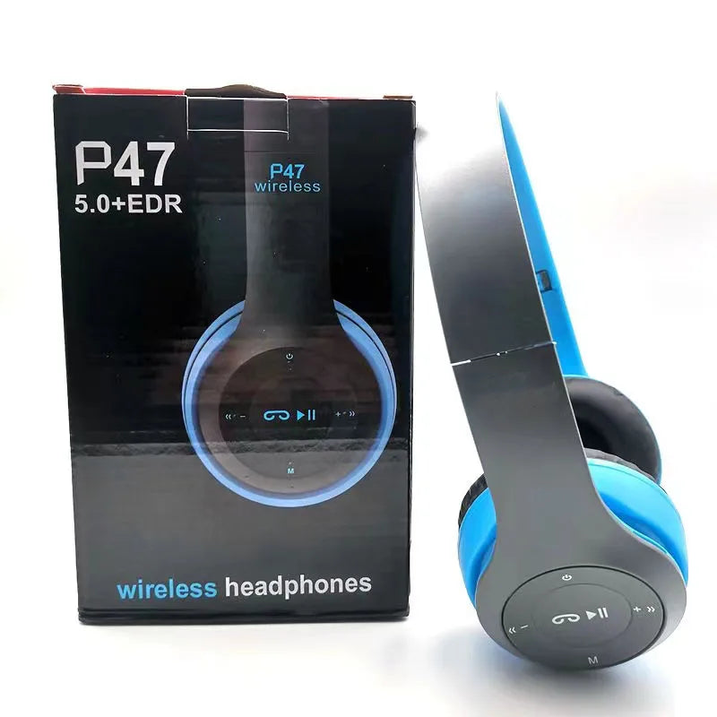 P47 Foldable Bluetooth 5.0 Stereo Wireless Headphones