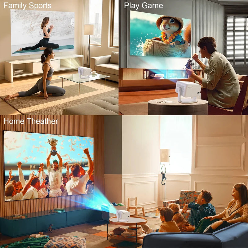 Projector Mini Portable LED Video Android11 ​​WIFI6 For 1080P 4K Cinema Projector New