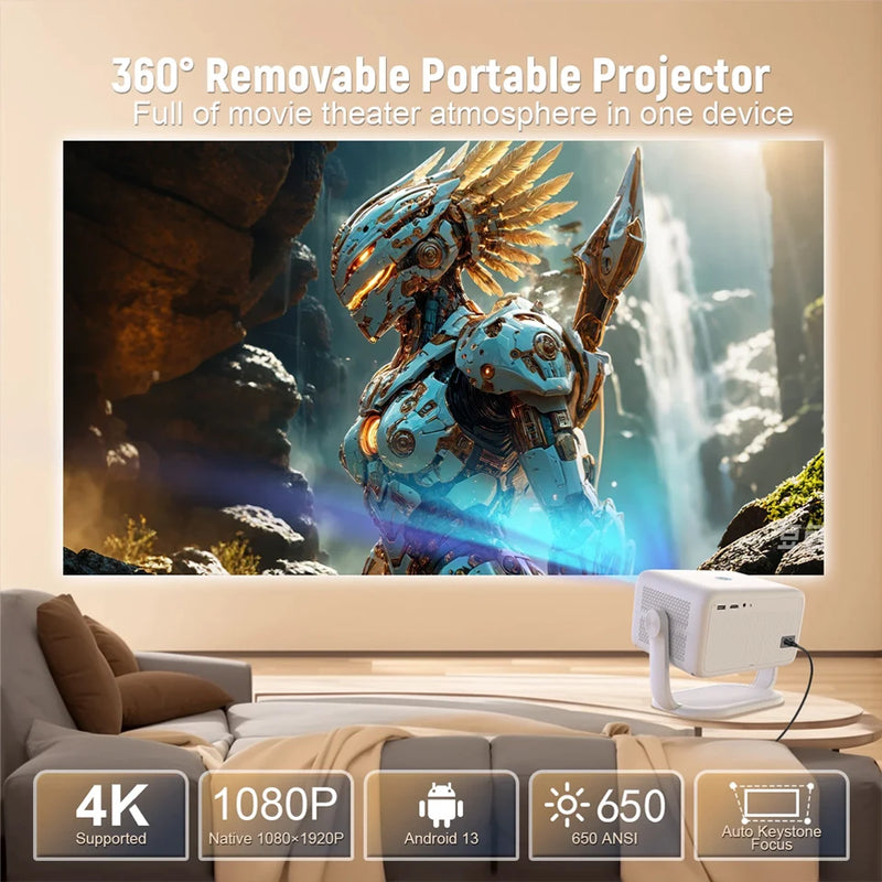 Projector Mini Portable LED Video Android11 ​​WIFI6 For 1080P 4K Cinema Projector New