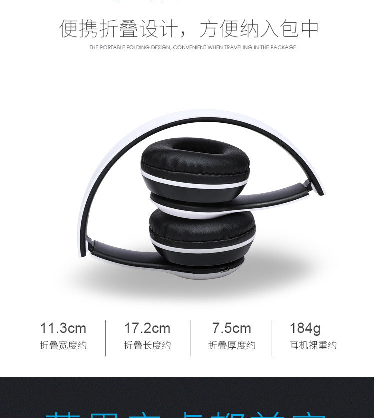 P47 Foldable Bluetooth 5.0 Stereo Wireless Headphones