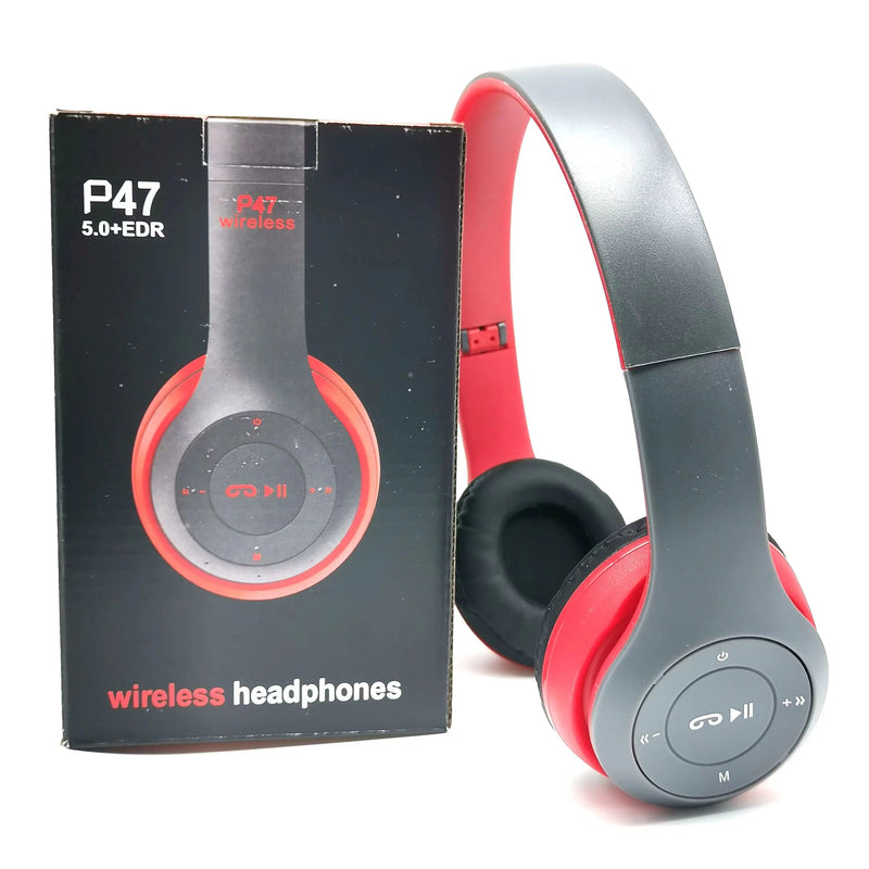 P47 Foldable Bluetooth 5.0 Stereo Wireless Headphones