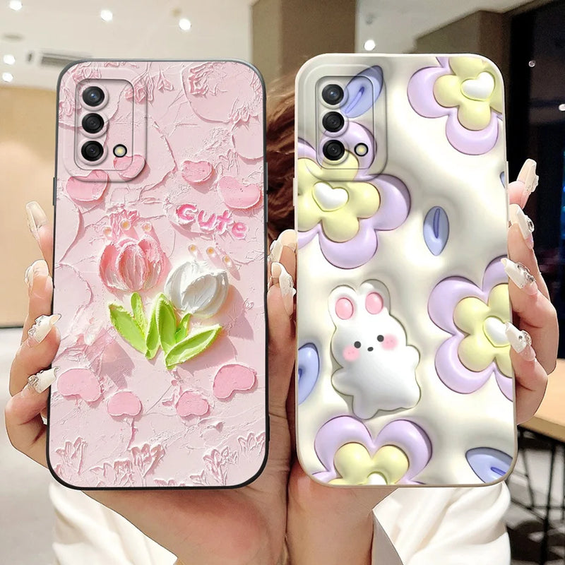 Soft TPU Phone Case with Pattern for Oppo A74 4G, Oppo Reno6 Lite, OppoA74, OppoA95