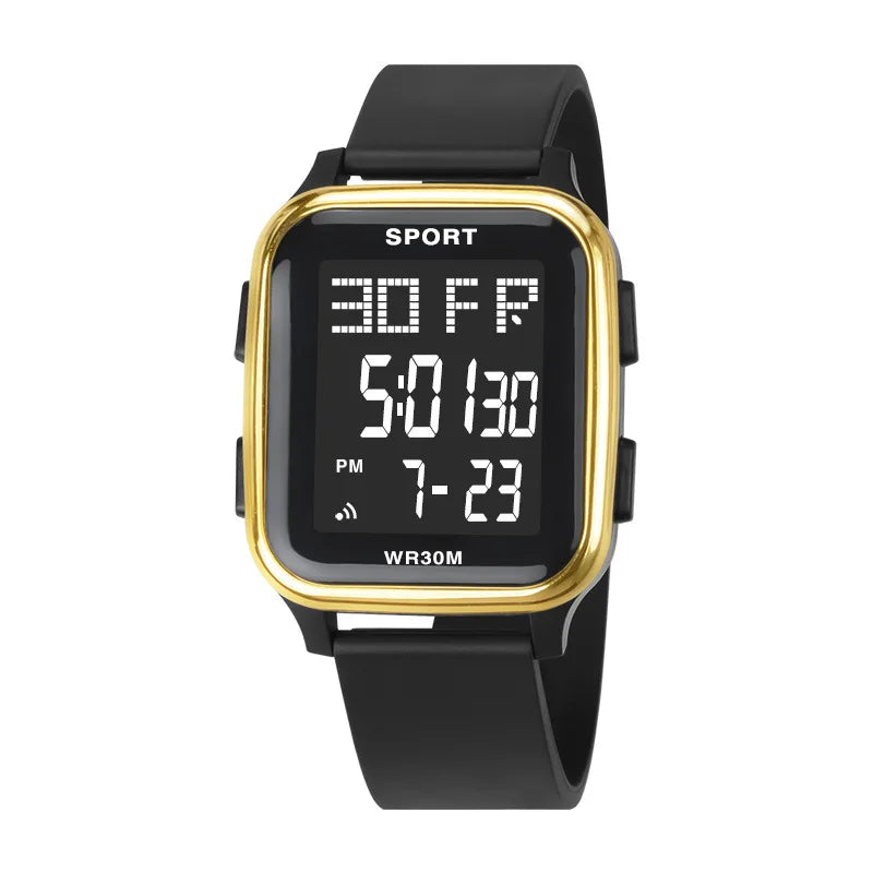 YIKAZE Retro Military Digital Watch Multifunctional Electronic Waterproof