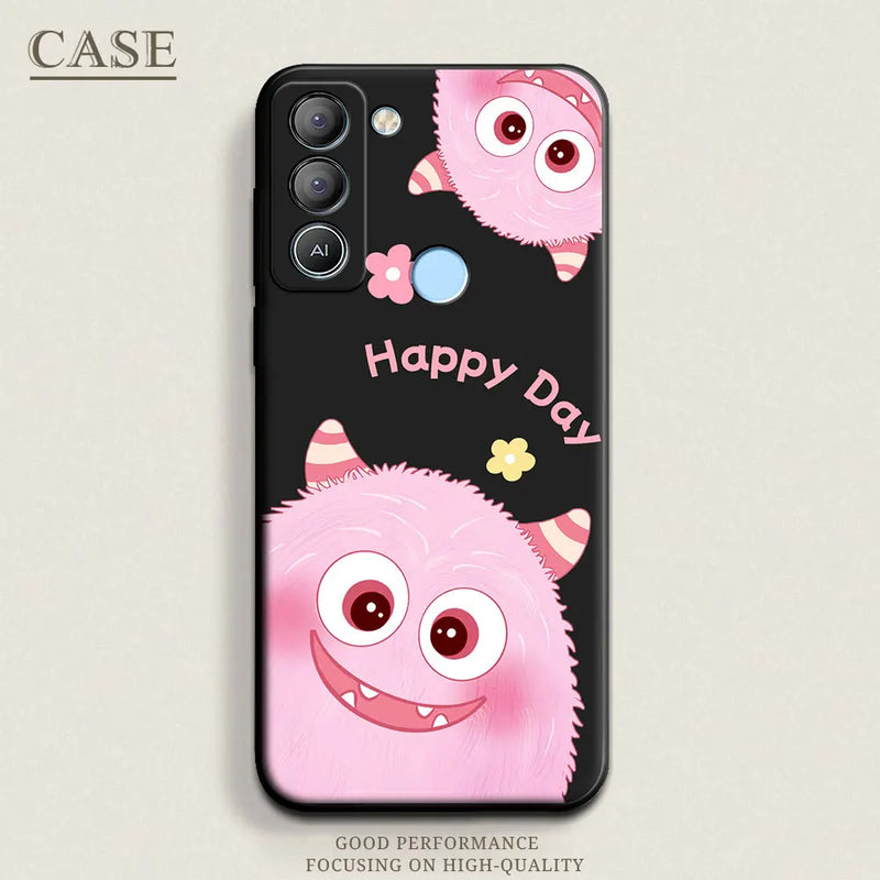 Soft silicone case with butterfly, stars and floral