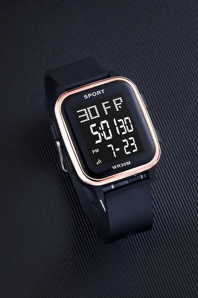YIKAZE Retro Military Digital Watch Multifunctional Electronic Waterproof