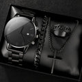Luxury Men's Quartz Watches, 4-Piece Set