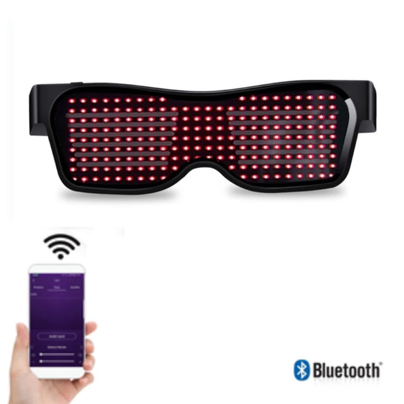 programmable LED party glasses with app control DIY text