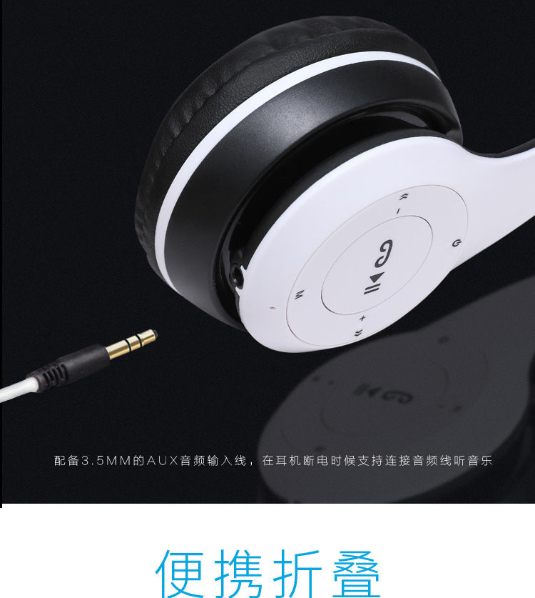 P47 Foldable Bluetooth 5.0 Stereo Wireless Headphones