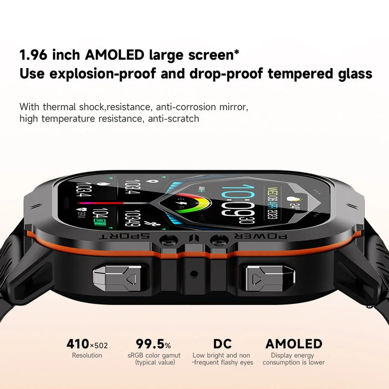 Smartwatch OUKITEL - Tela OLED 1.9 BT20 Sport BT5.2