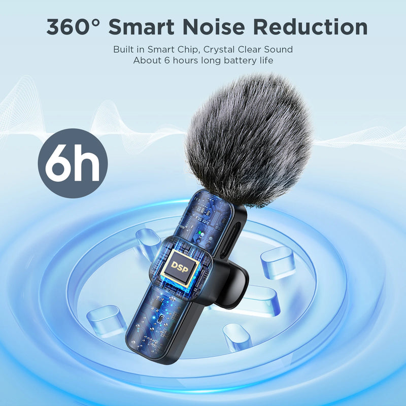 SNZIYAG K10 Wireless Lavalier Portable Audio Video Recording Microphone.