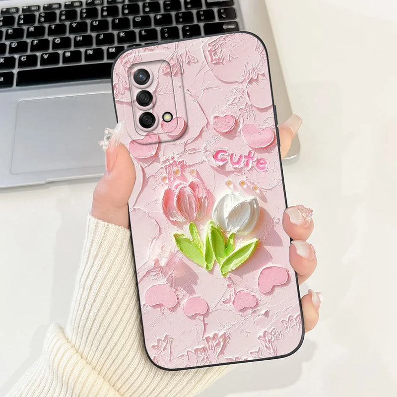 Soft TPU Phone Case with Pattern for Oppo A74 4G, Oppo Reno6 Lite, OppoA74, OppoA95