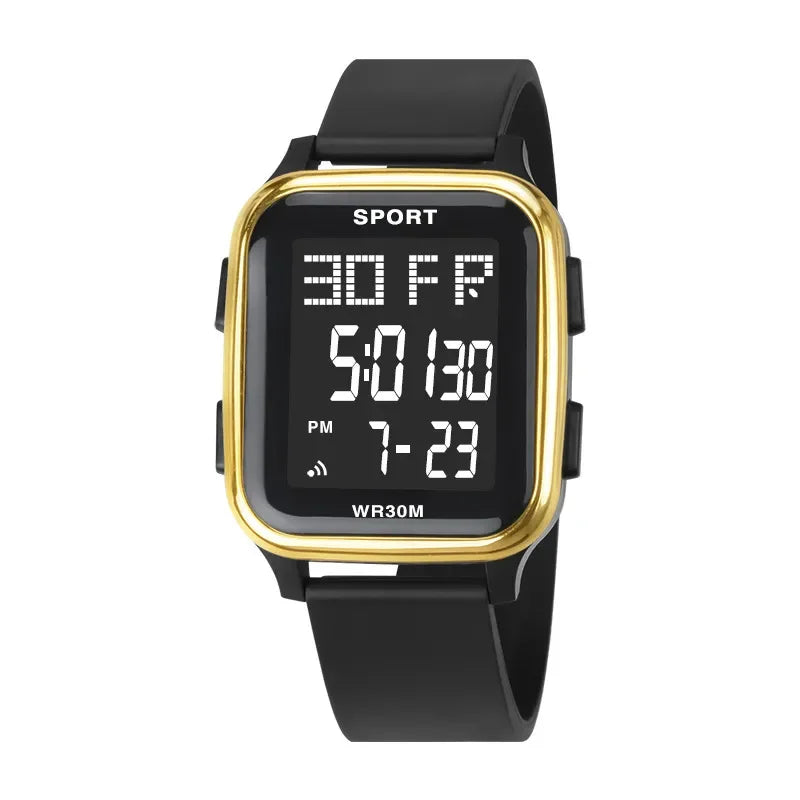 YIKAZE Retro Military Digital Watch Multifunctional Electronic Waterproof