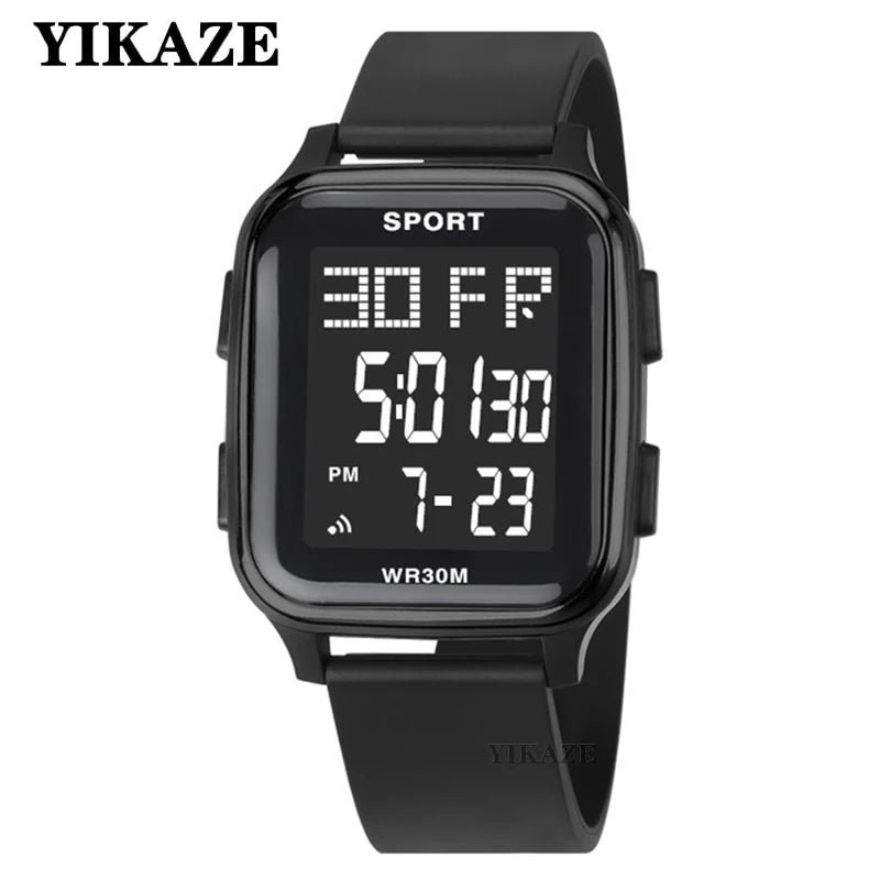 YIKAZE Retro Military Digital Watch Multifunctional Electronic Waterproof