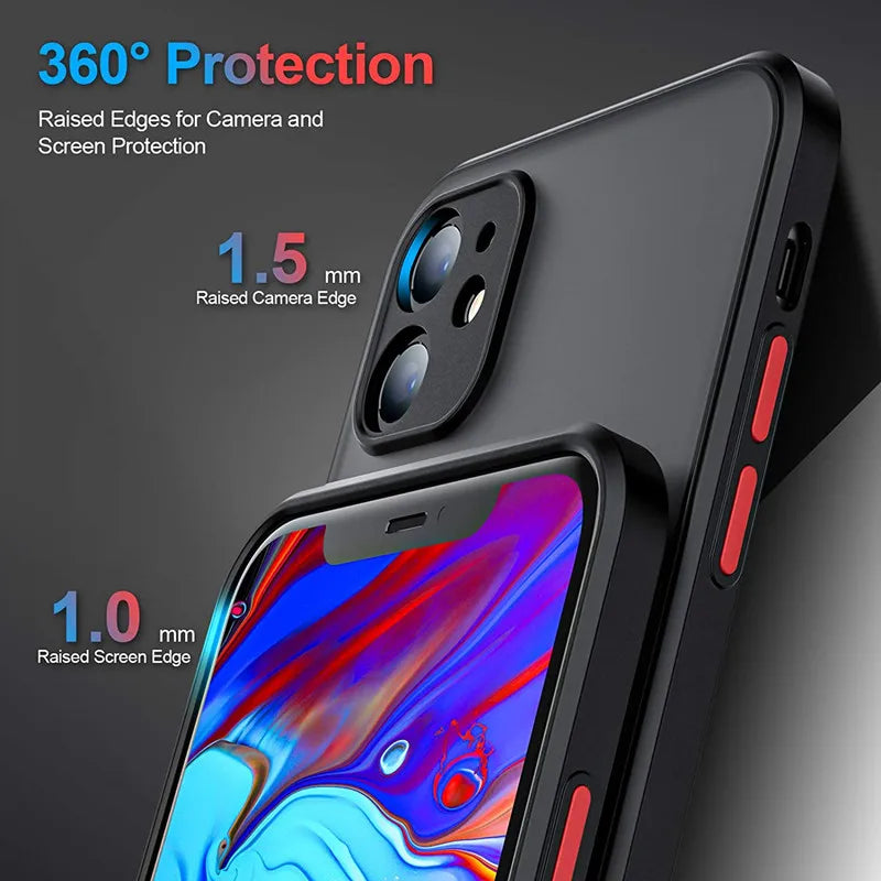 Clear Protective Case for iPhone 13, 14, 15 Plus and 13mini for iPhone 15, 15 Pro Max