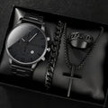 Luxury Men's Quartz Watches, 4-Piece Set