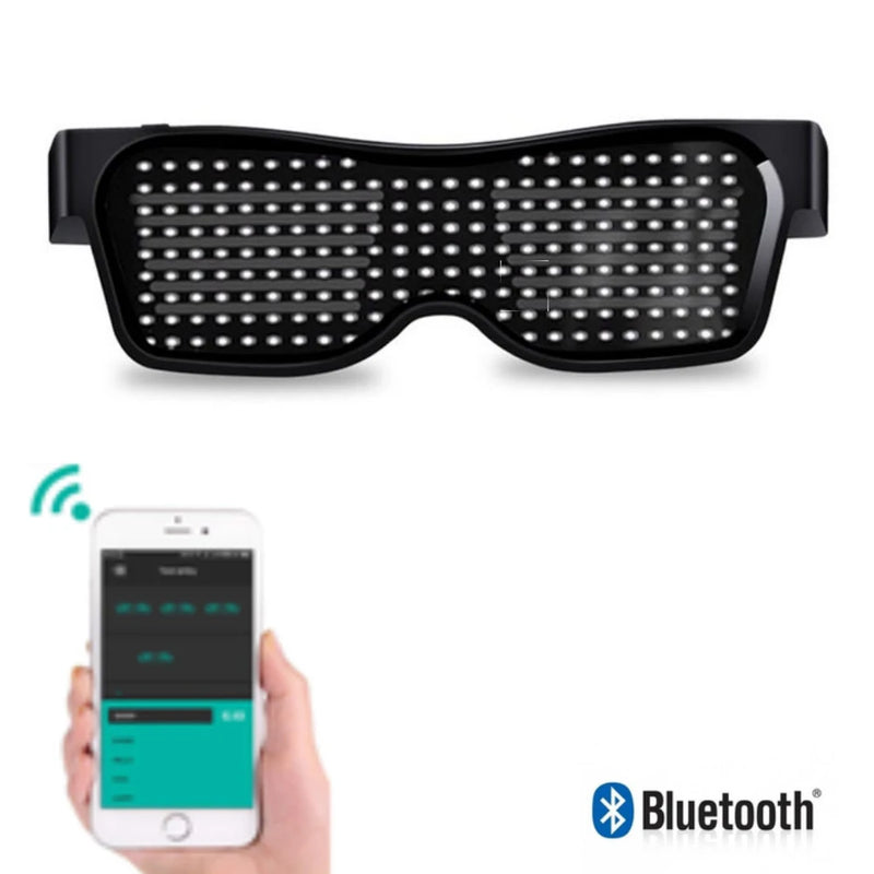 programmable LED party glasses with app control DIY text