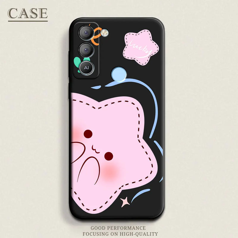 Soft silicone case with butterfly, stars and floral