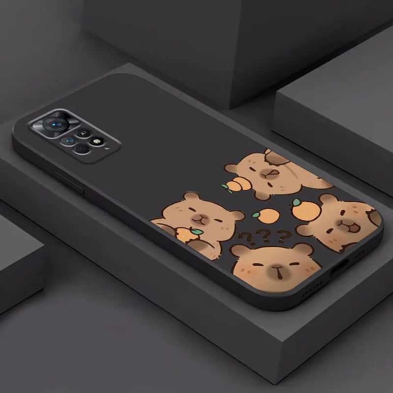 Soft black cell phone case from Capa em Capivara
