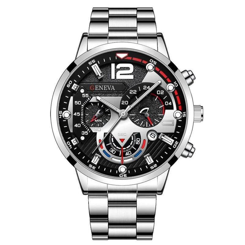 Luxury Men's Quartz Watches, 4-Piece Set