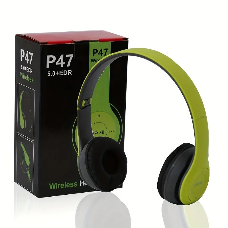 P47 Foldable Bluetooth 5.0 Stereo Wireless Headphones