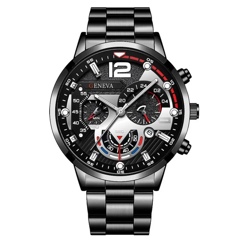 Luxury Men's Quartz Watches, 4-Piece Set