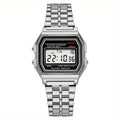 F91W watch with steel bracelet